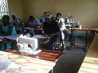 First day of training in clothing manufacture