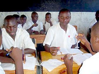 Students experimenting
